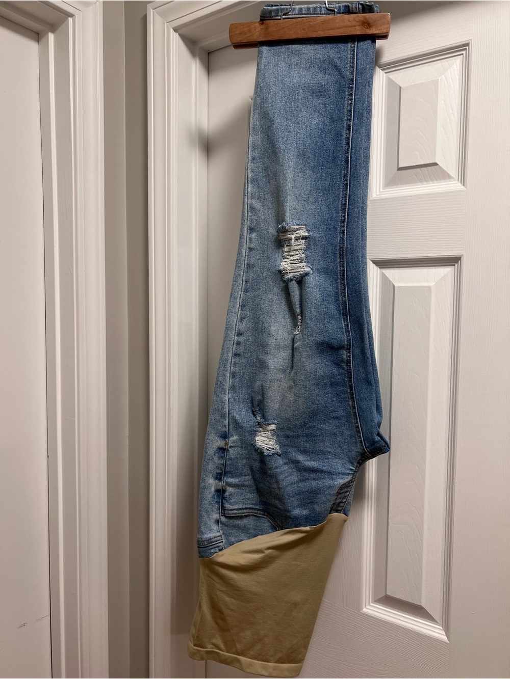 Maternity Light Blue Distressed Boyfriend Jeans